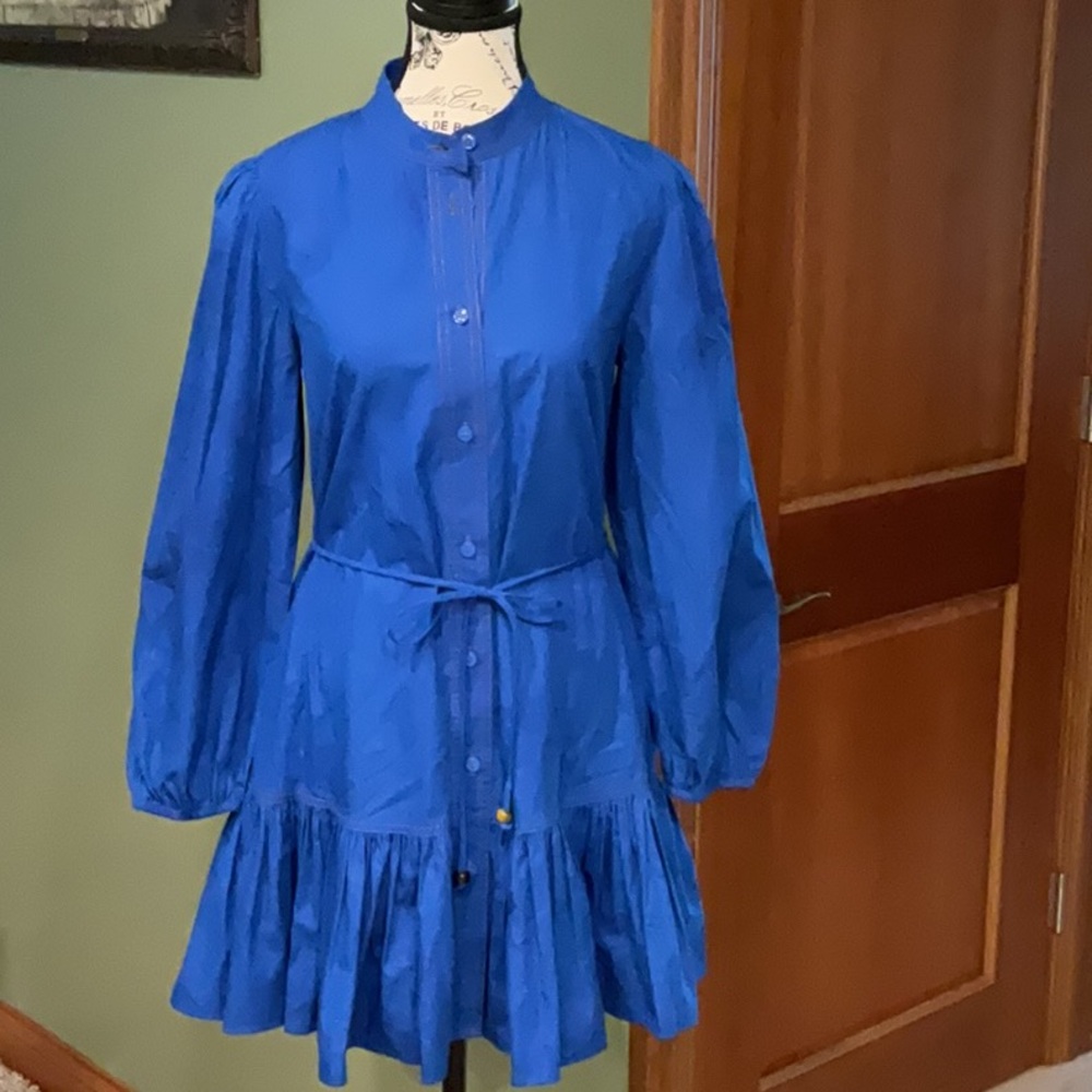 Zara Blue Dress Long Sleeve, Size XS